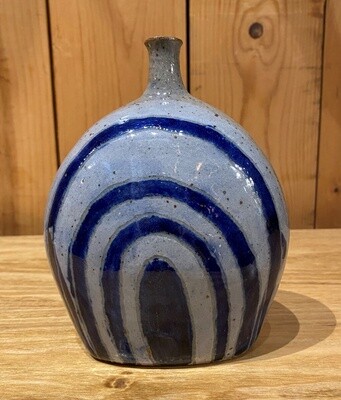 Gookin Bottle Vase Blue Arches Design