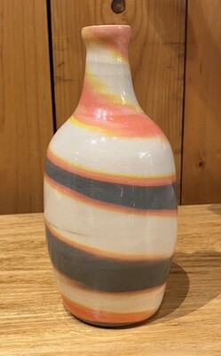 BMF Bottle Vase Orange/Gray/Yellow