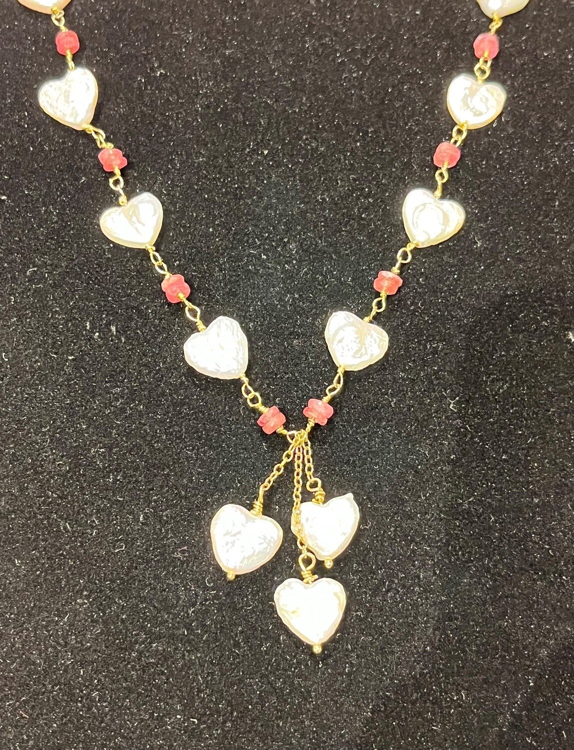 Bourie Necklace Freshwater &quot;Heart&quot; Pearls