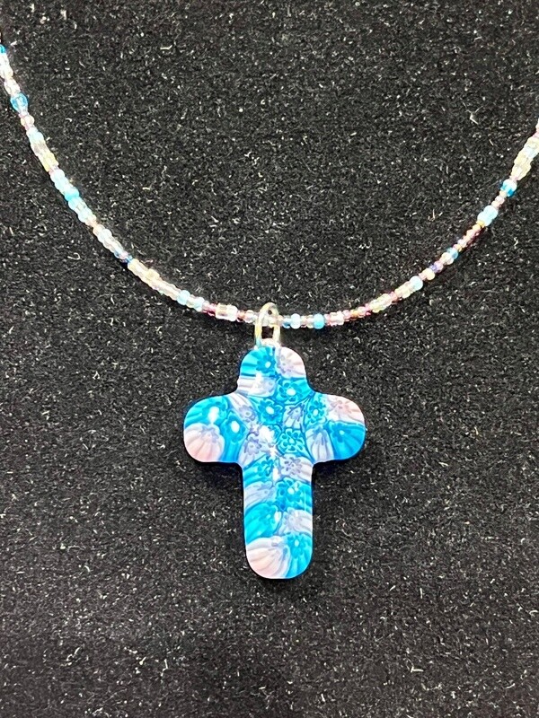 Sturzinger Neckalce Cross Millefori