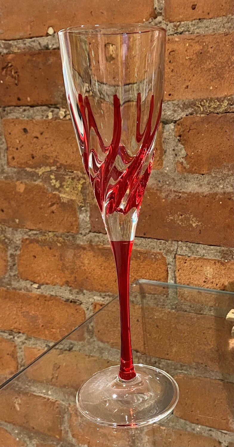 Sturzinger Flute Glass Trix RED