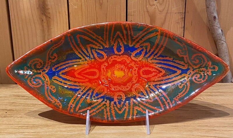 Demitre Platter Orange Oval