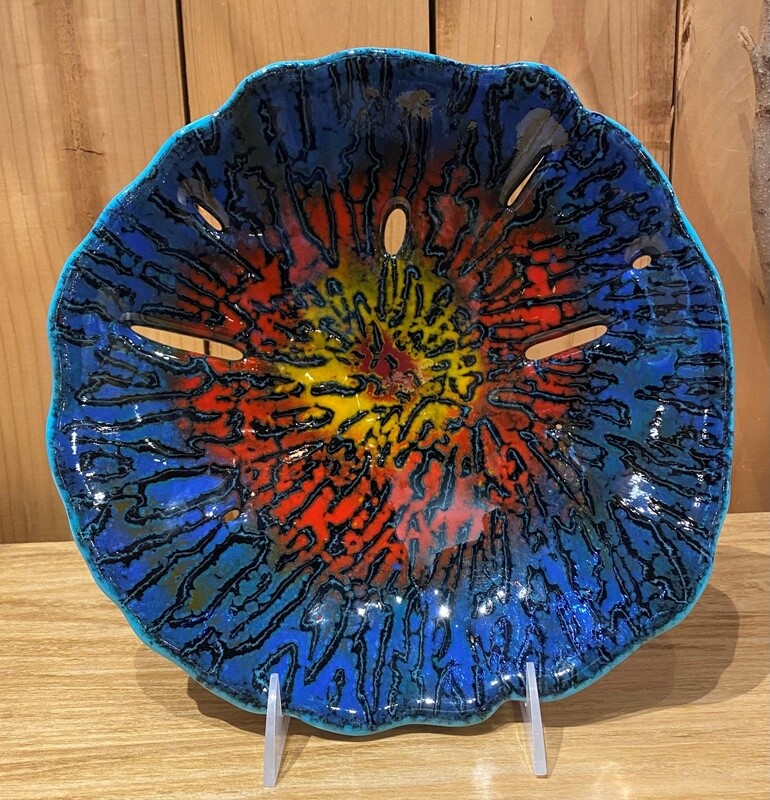 Demitre Trinket Dish &quot;Sand Dollars&quot; Blue