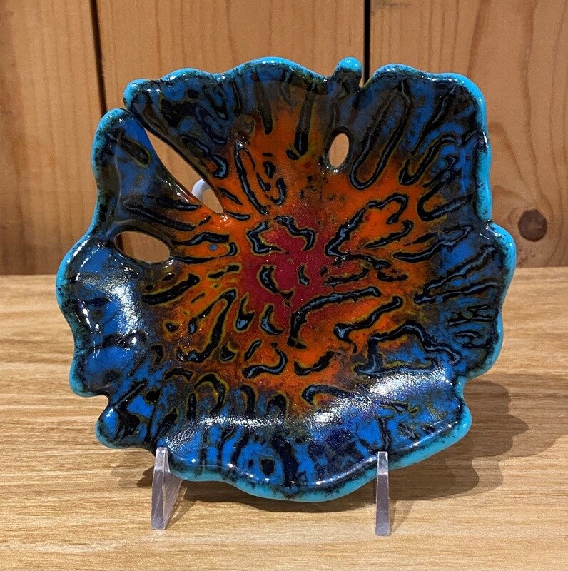 Demitre Trinket Dish &quot;Sand Dollars&quot; Small Lt Blue