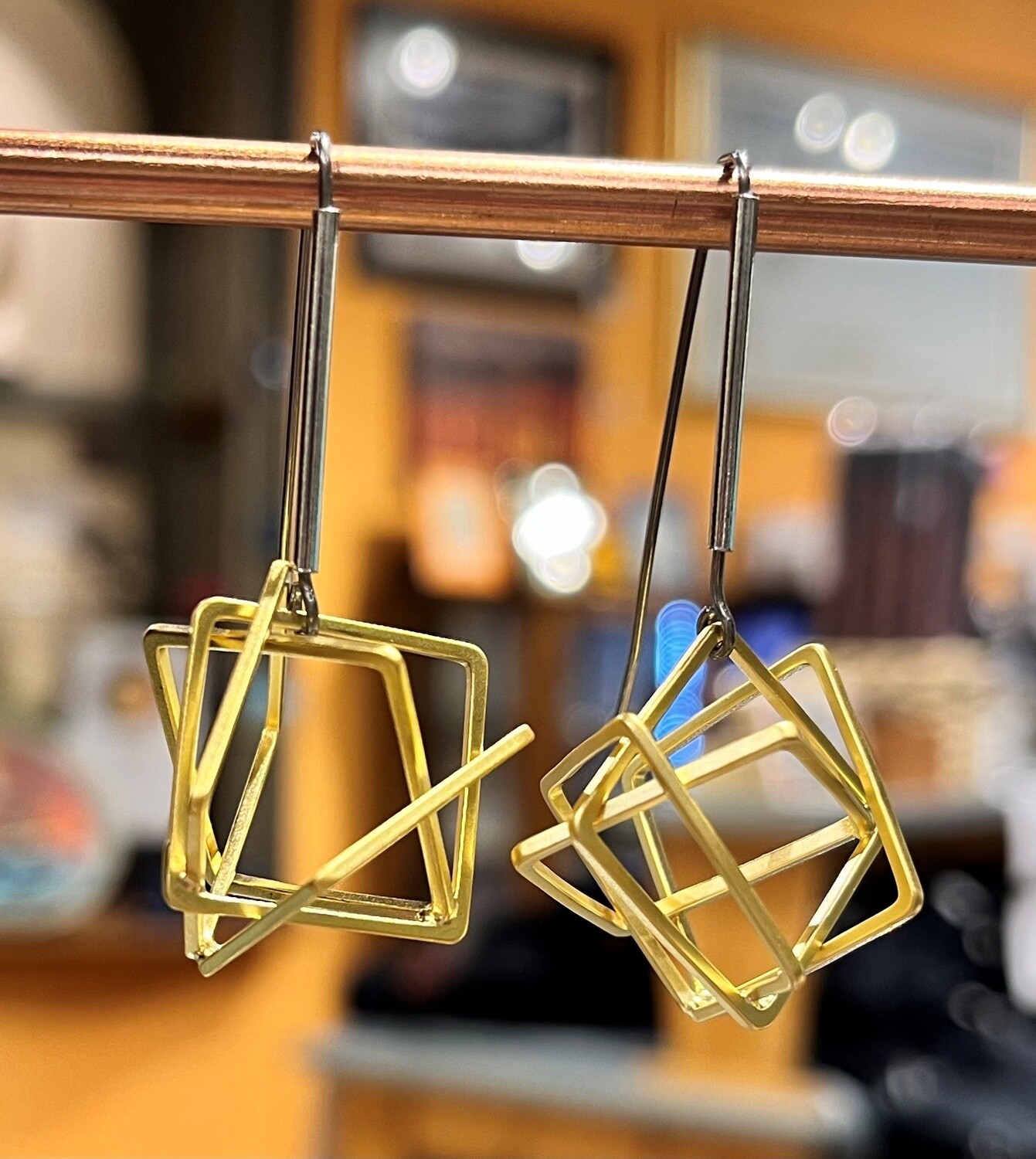 Tsay Earrings Gold &quot;Boxed In&quot;