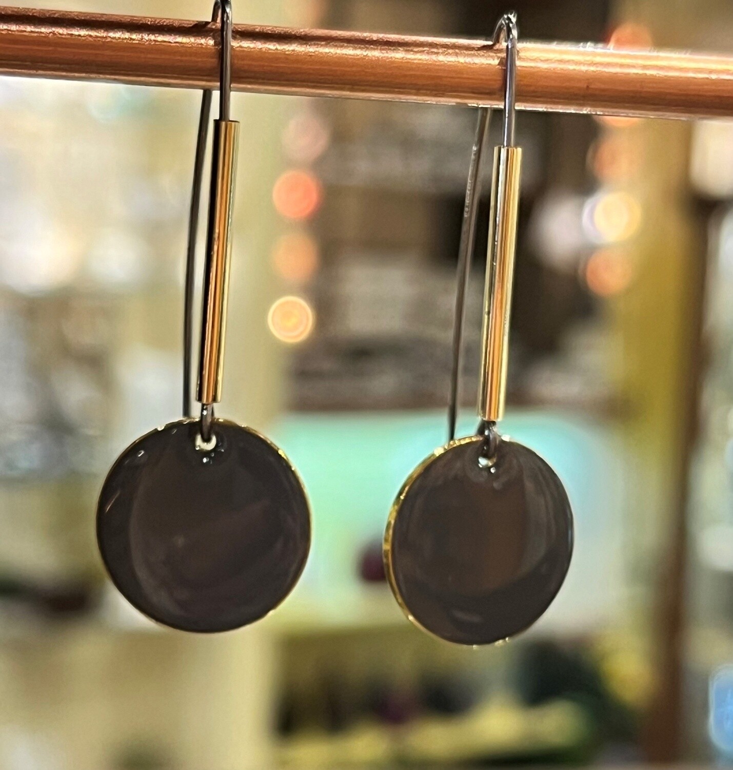 Tsay Earring Gray Enamel Drop