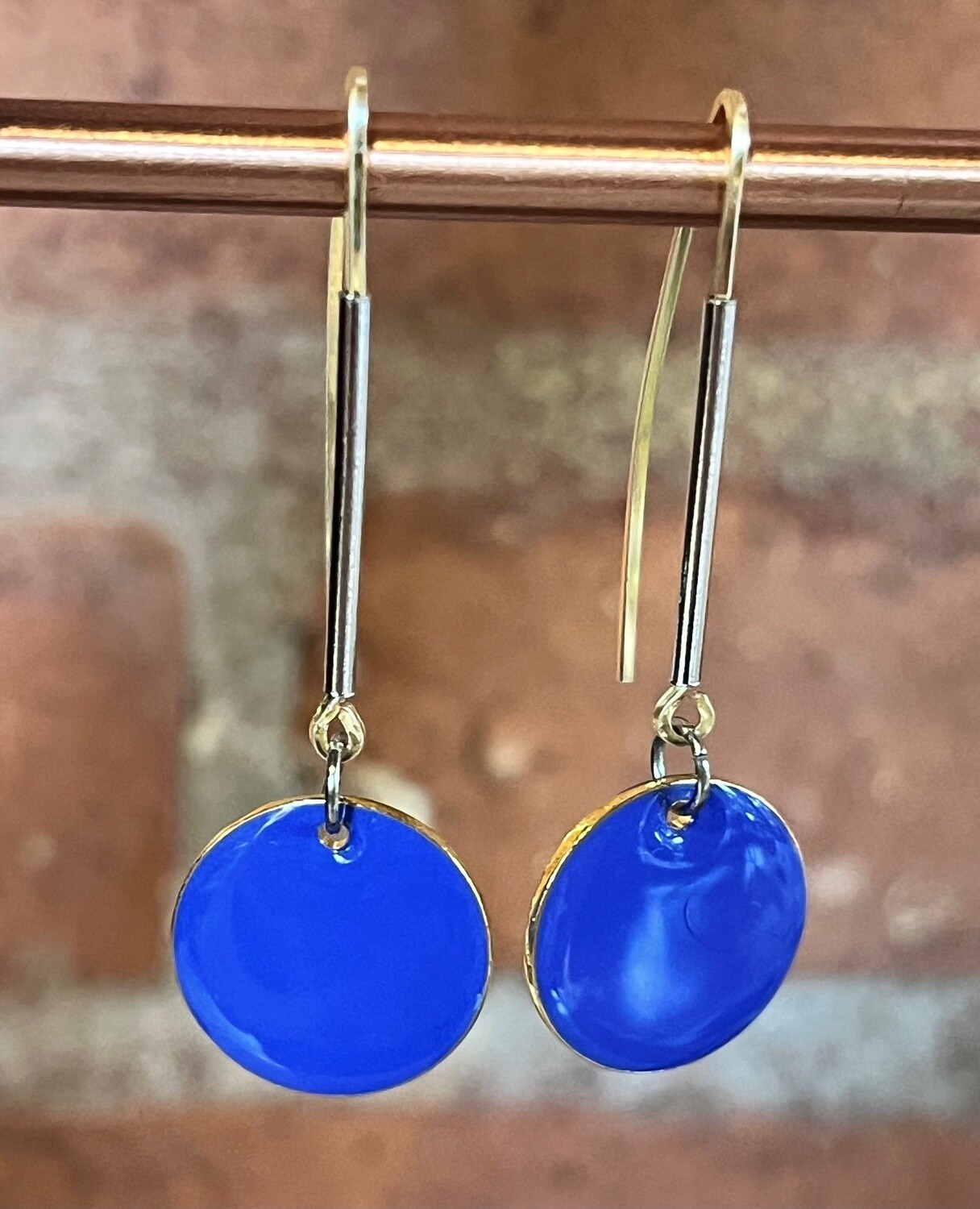 Tsay Earring Blue Enamel  Drop