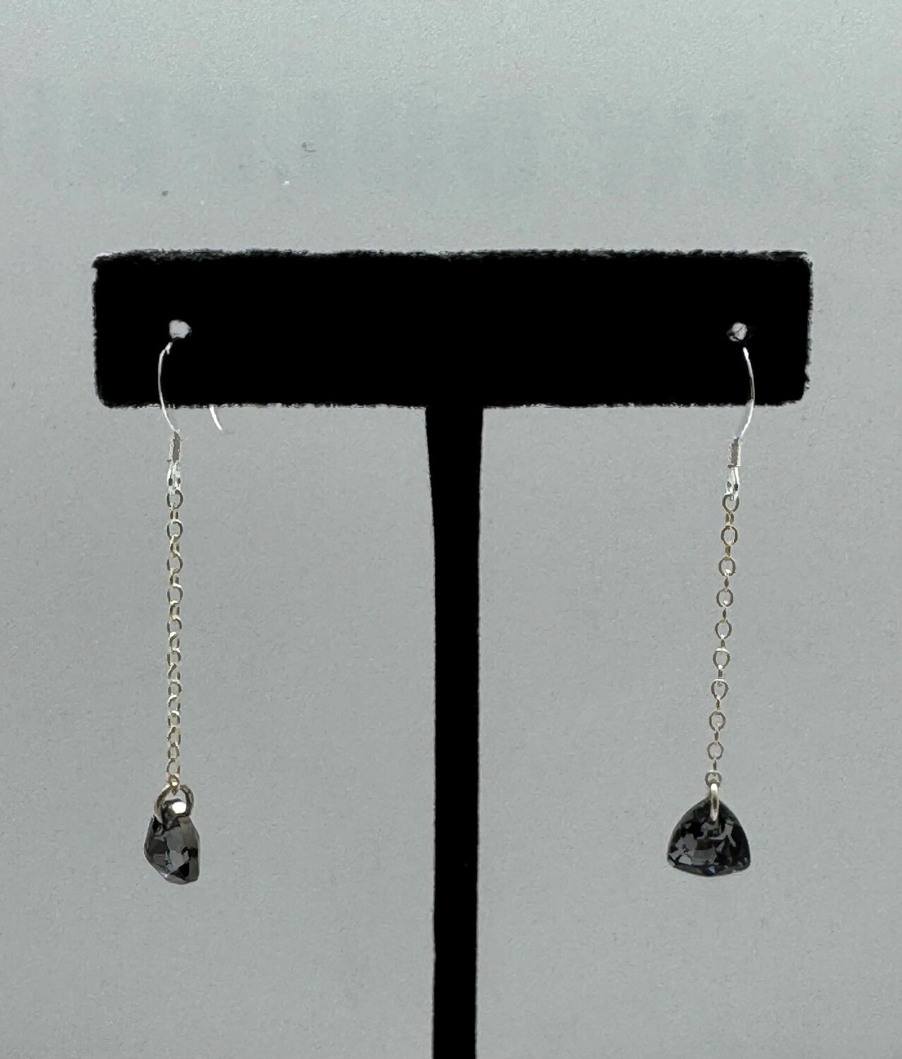 CA Jewelry Earrings Silver Night Trilliant Crystal