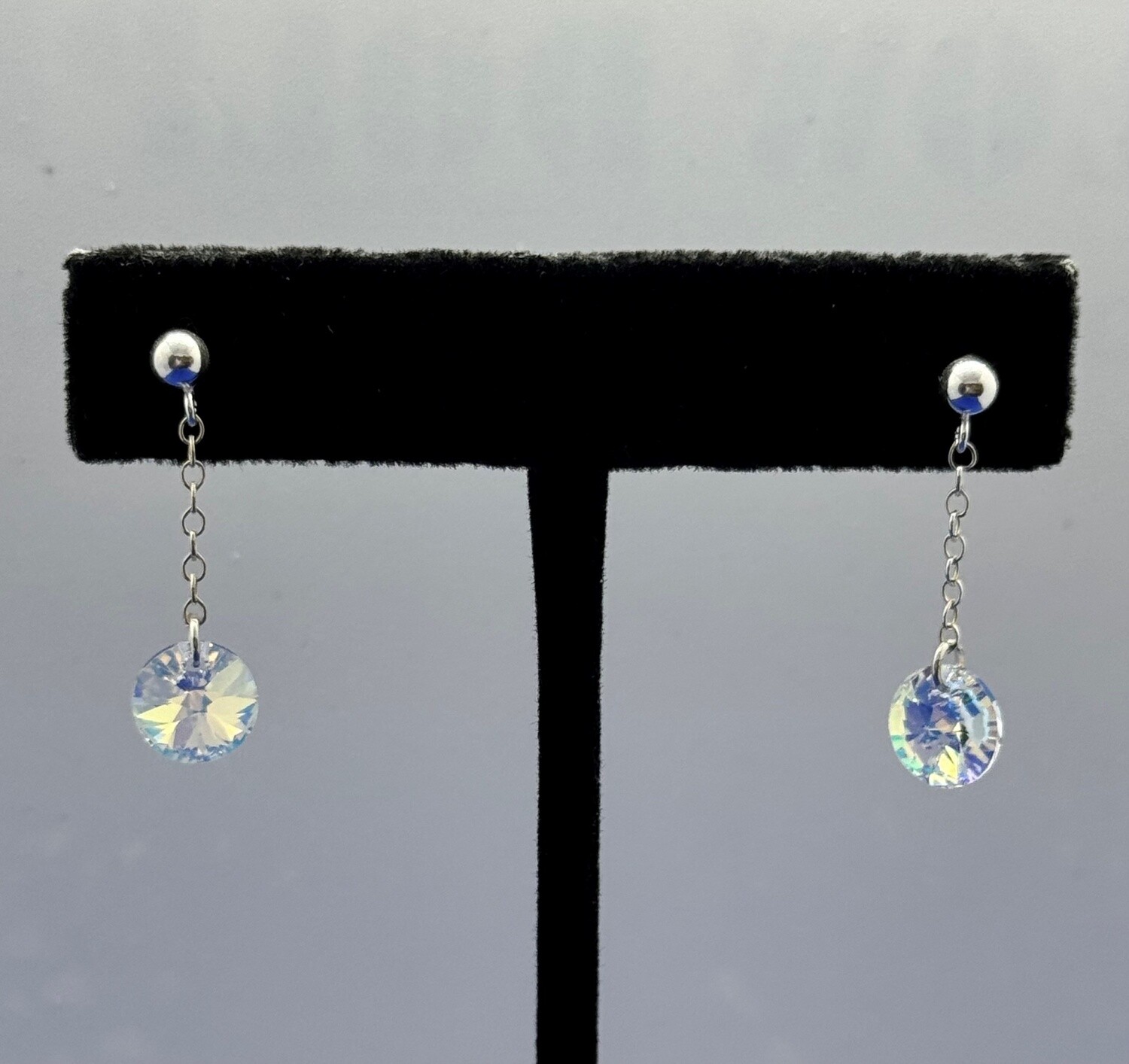 CA Jewelry Earrings Crystal AB Rivoli Drop