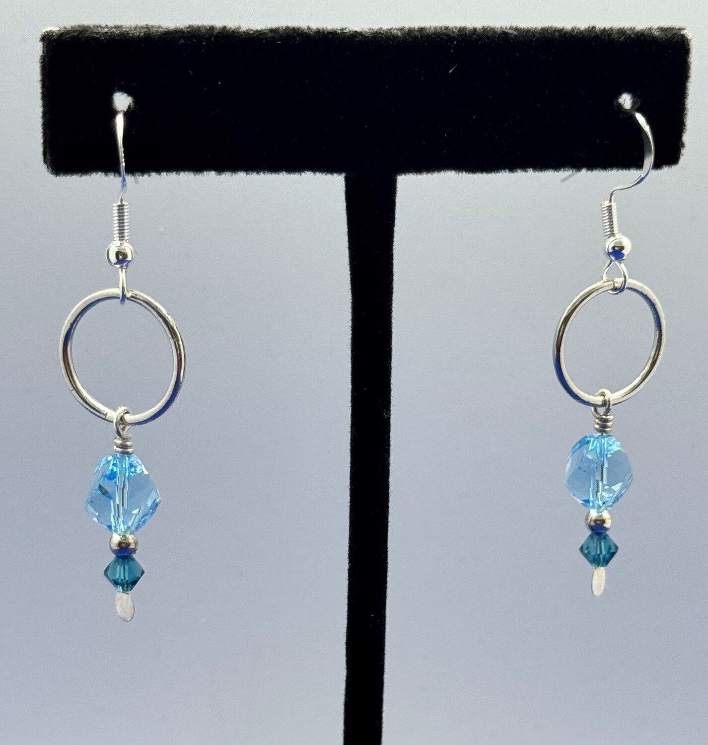 CA Jewelry Earrings Aquamarine and Blue Zircon