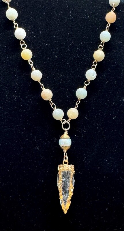 Robb Necklace Matte Amazonite