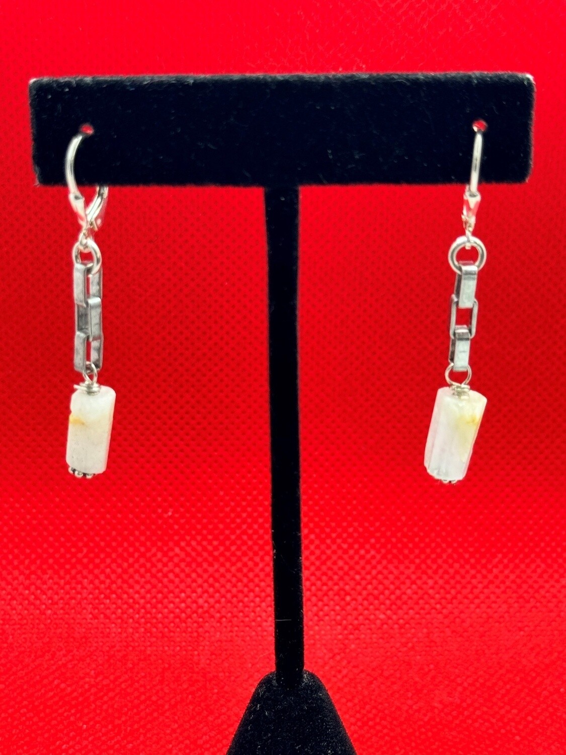 Robb Earrings Carnelian Cubes