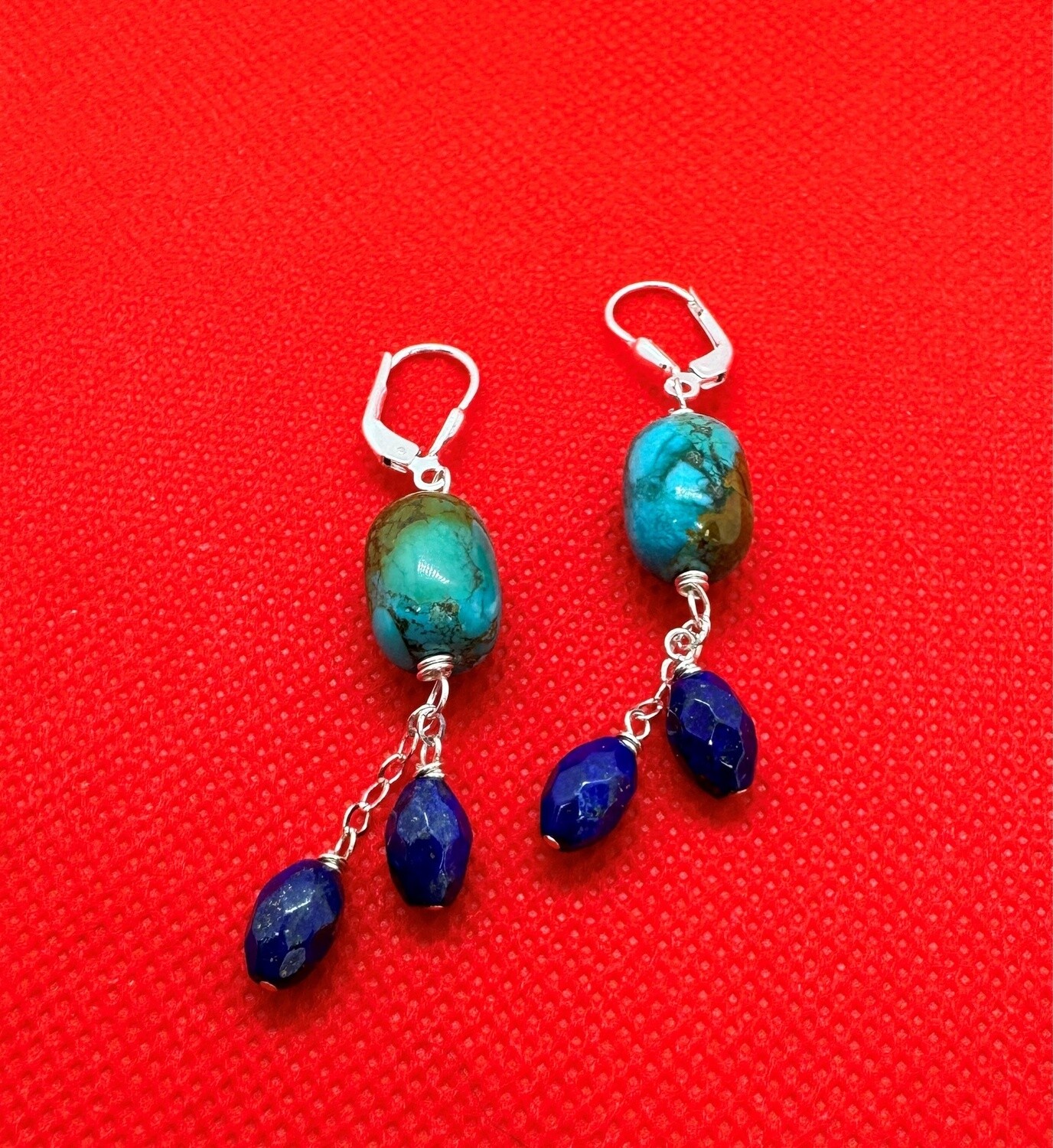 Robb Earring Lapis w/Turquoise