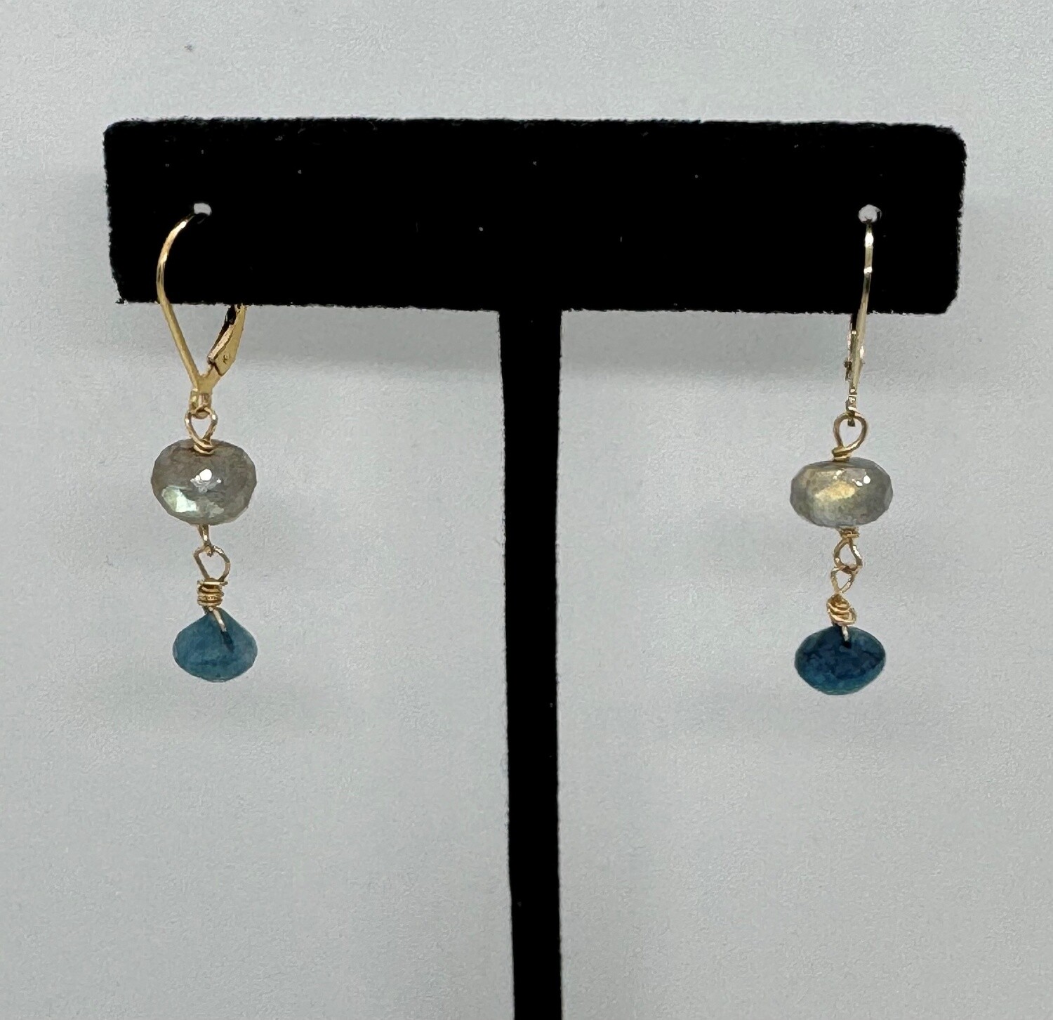 Robb Earring Labradorite and Apatite