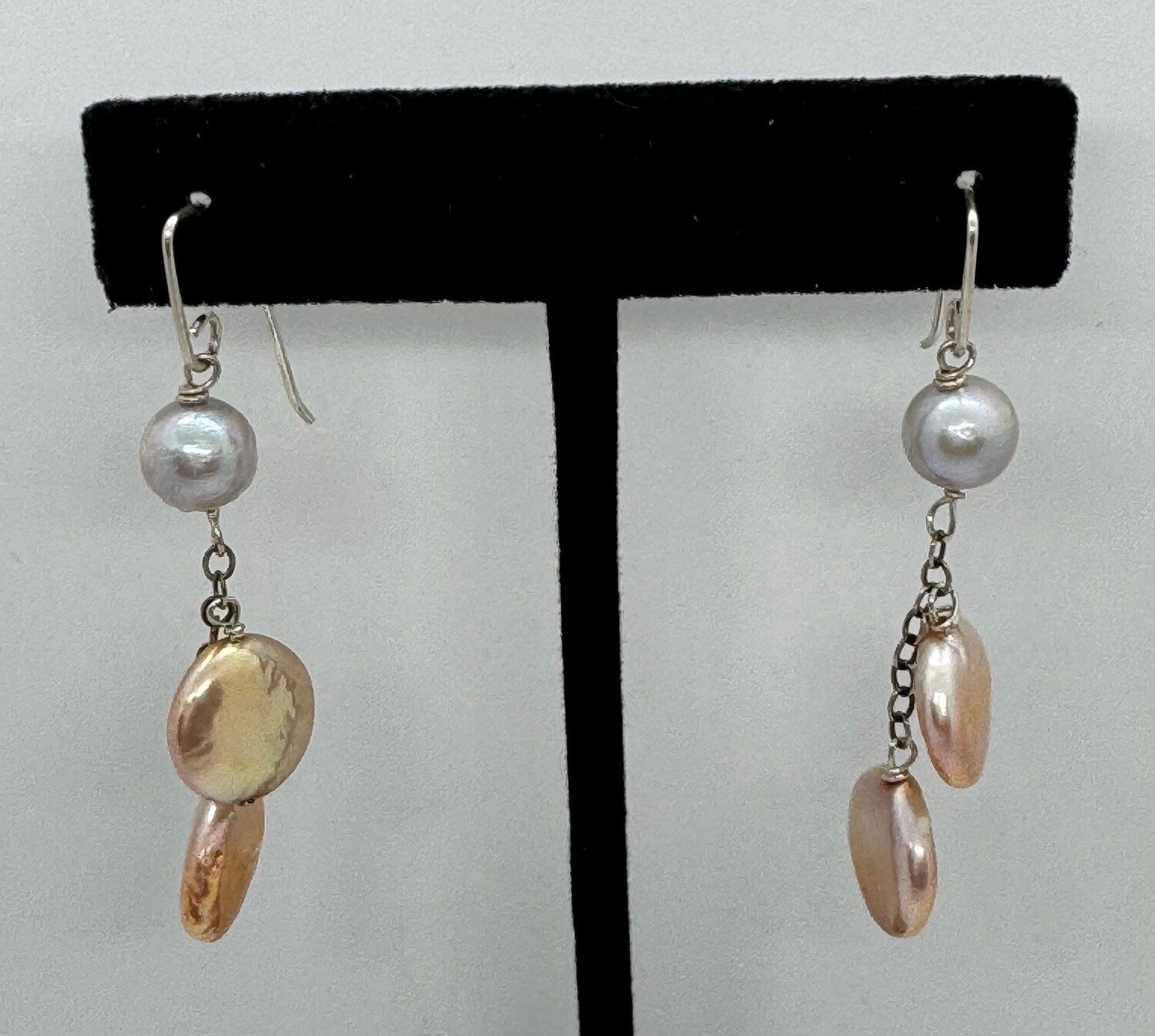 Robb Earrings Freshwater Pearl and Coin Pearls