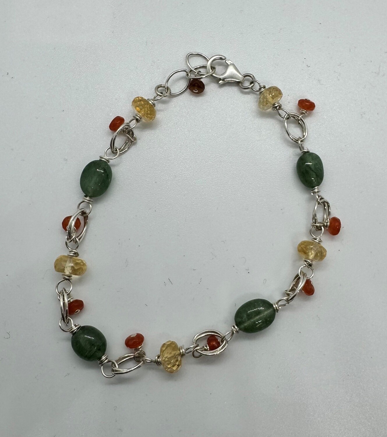 Robb Bracelet Citrine and Aventurine w/Carnelian Charms