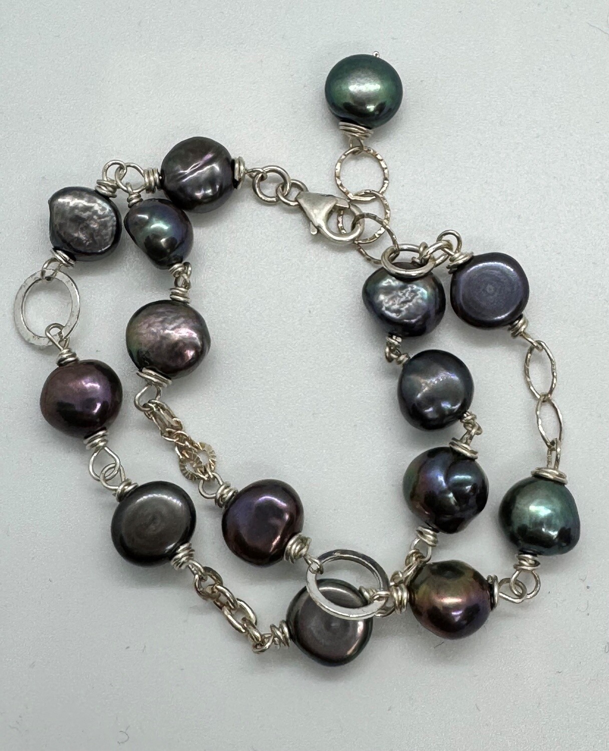 Robb Bracelet Double Strand Purple Freshwater Pearls