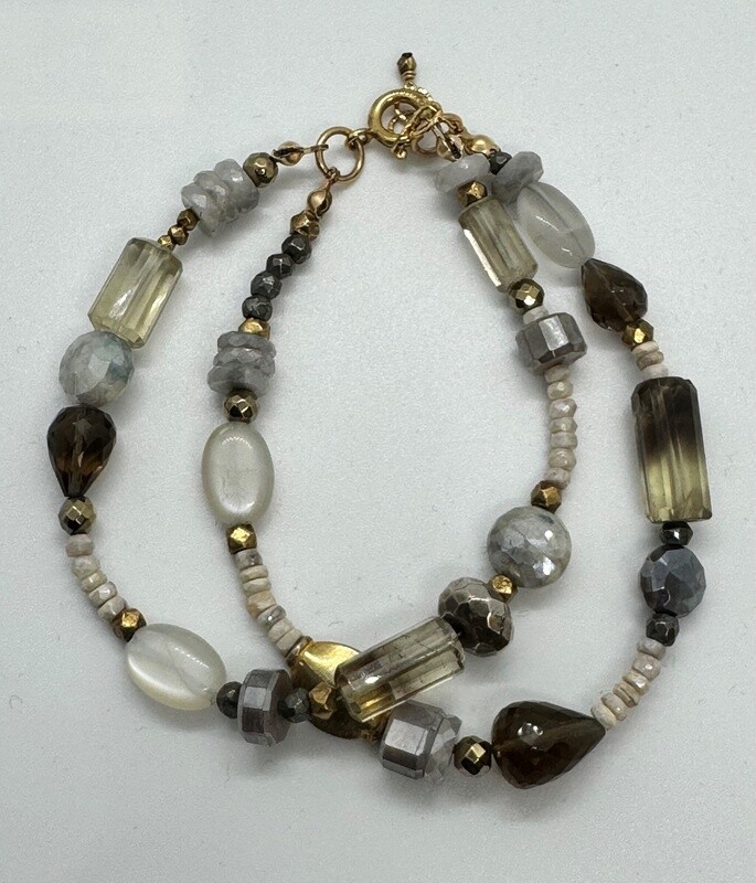 Robb Bracelet Phantom Quartz and Labradorite
