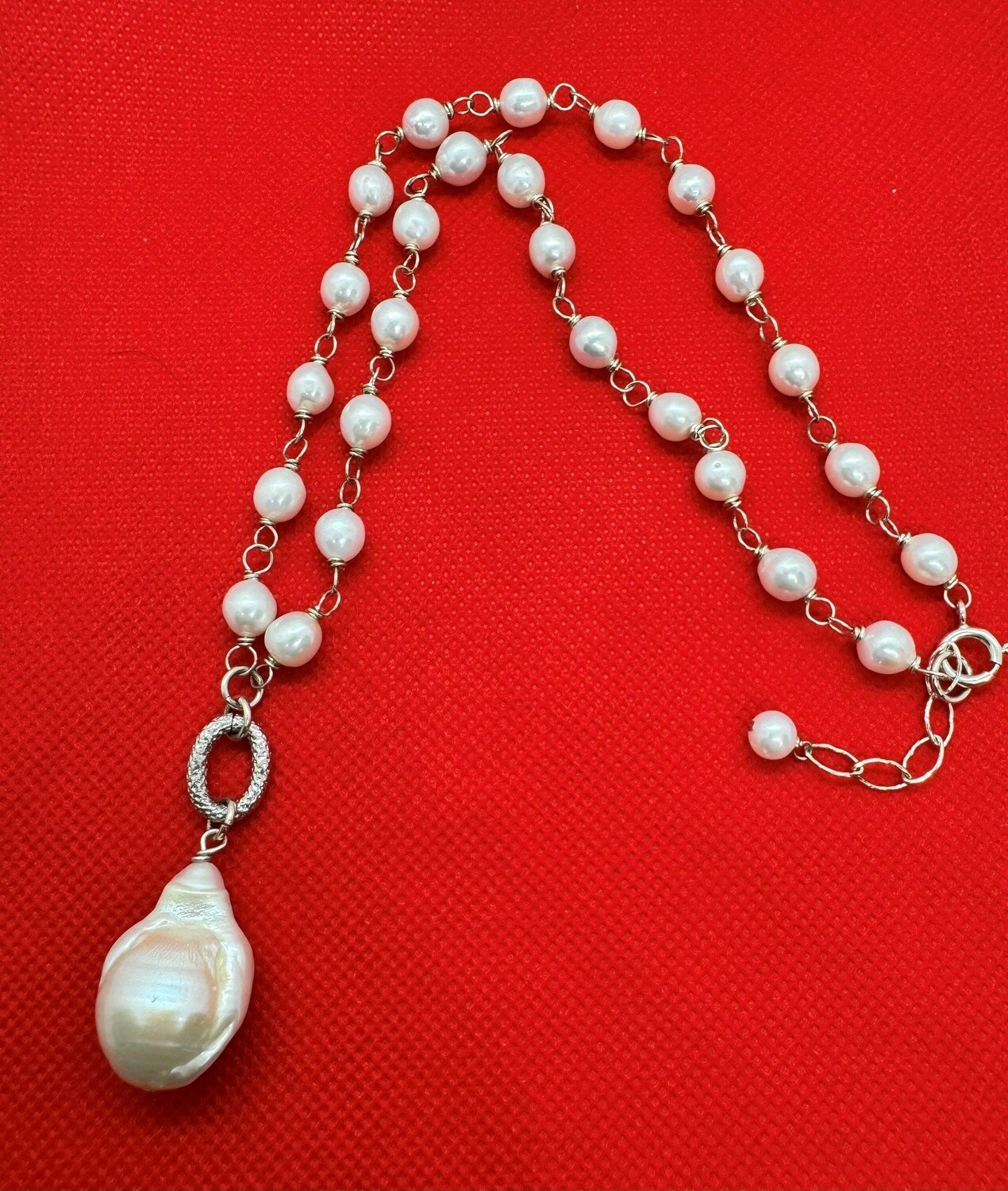 Robb Necklace Rosary Style Freshwater Pearls