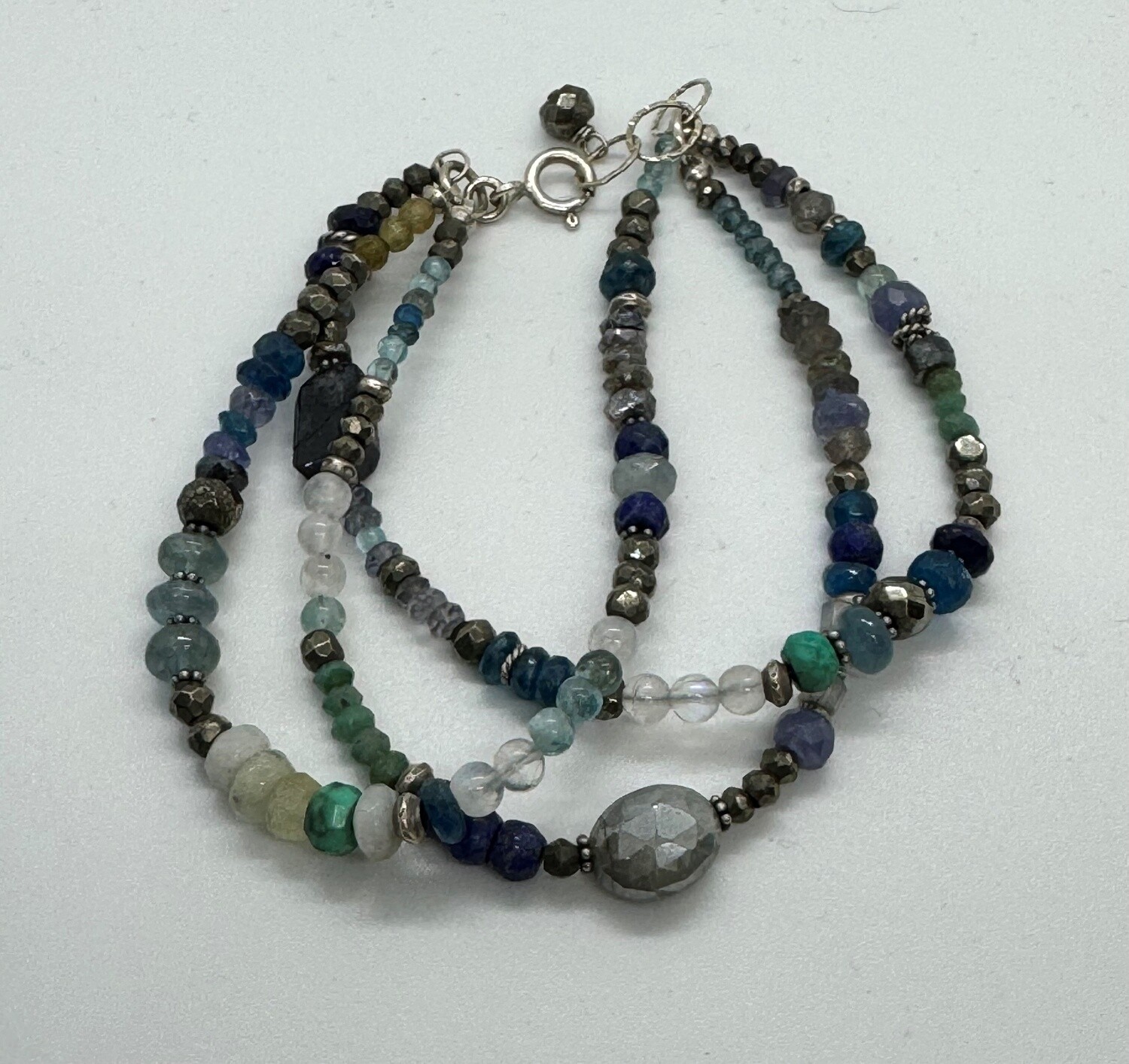 Robb Bracelet Mixed Gem Triple Strand