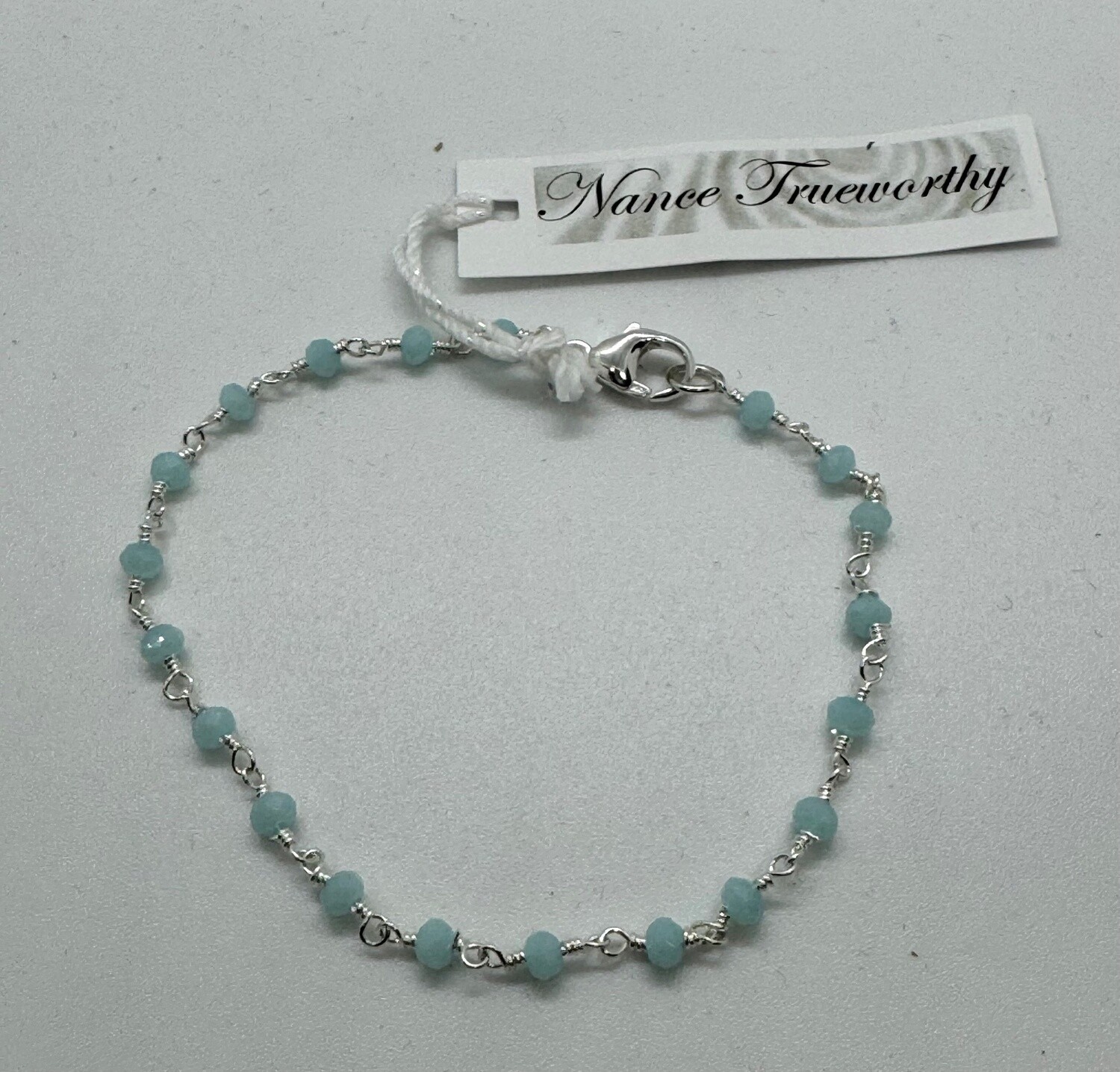 Trueworthy Bracelet Blue Chalcedony Rosary Style