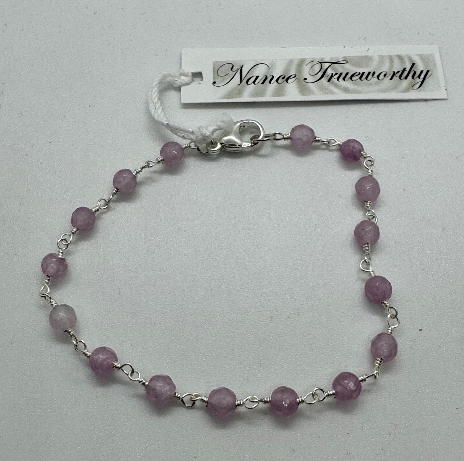 Trueworthy Bracelet Rosary Style Pink Jade