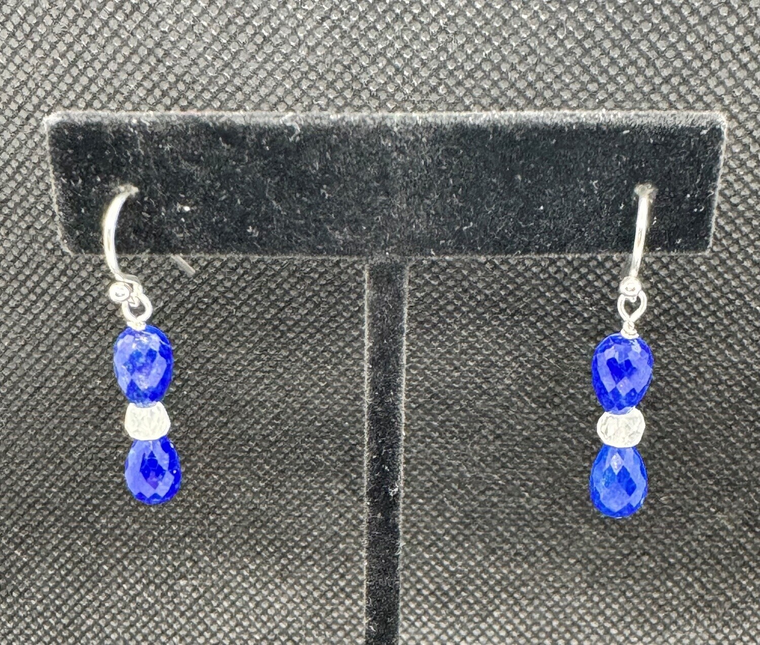 Trueworthy Earrings Double Lapis and Moonstone
