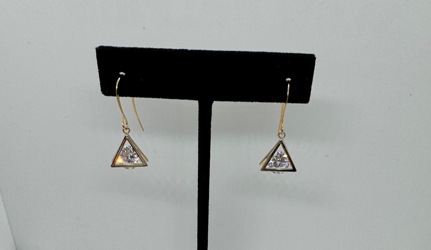 Kalli Earring Gold Triangle with CZ