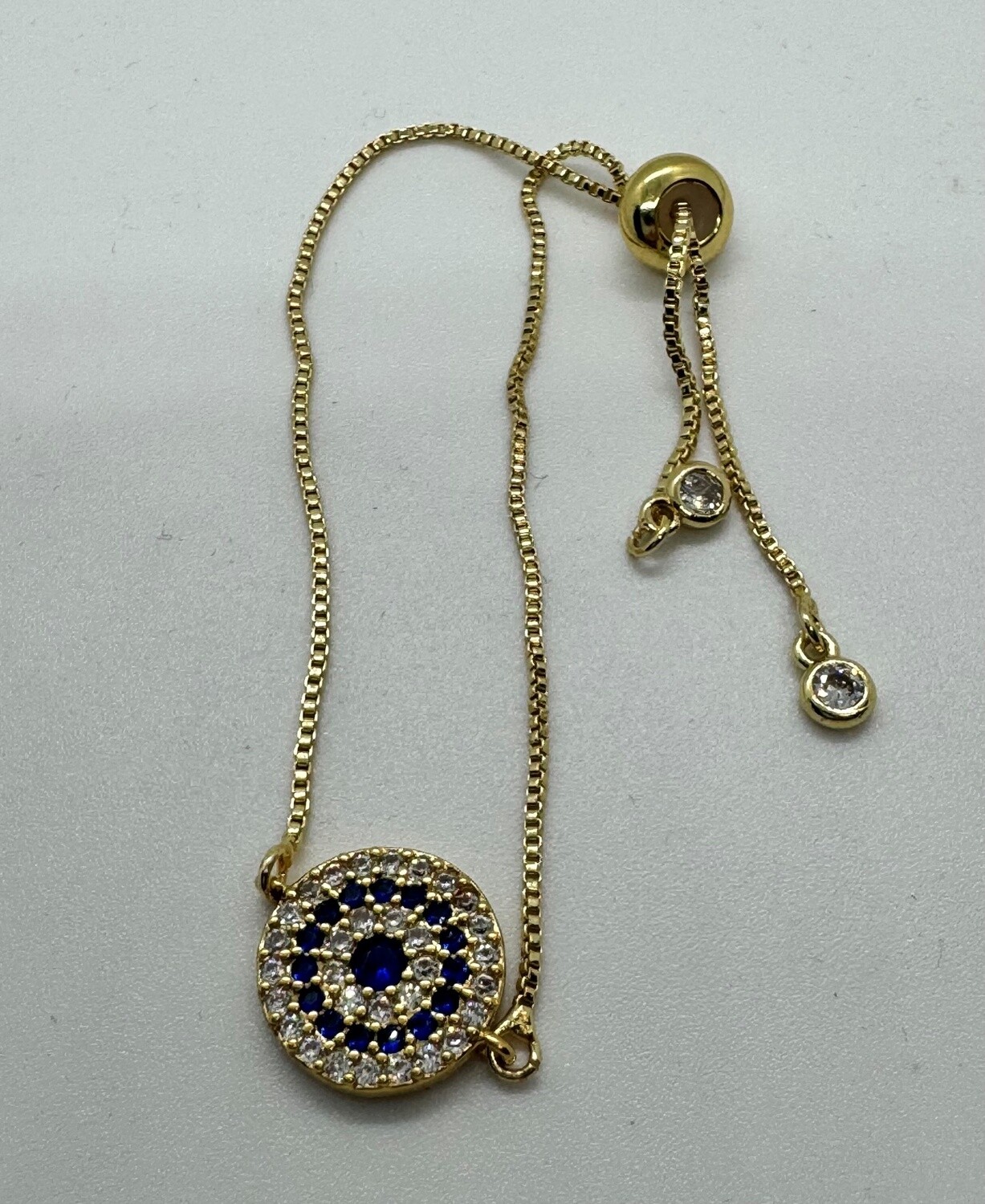 Kalli Bracelet Large Round Blue and White Charm GP