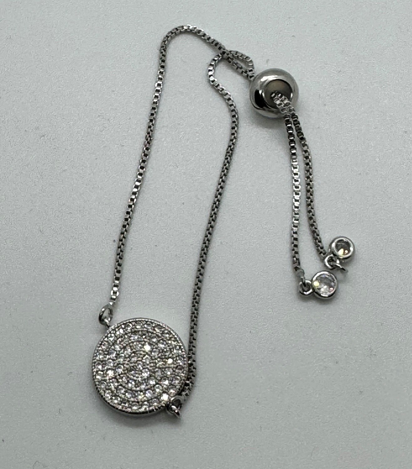 Kalli Bracelet Round Micro Pave Disc Large