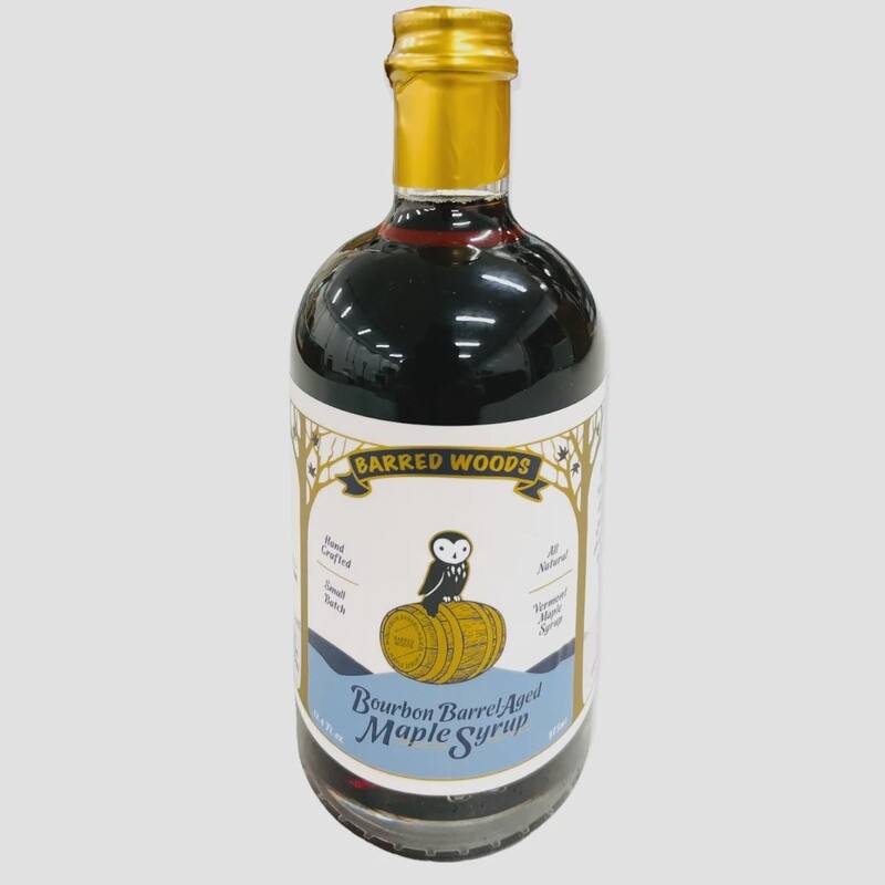 Barred Woods Bourbon Barrel Aged Maple Syrup 375ML Bottle