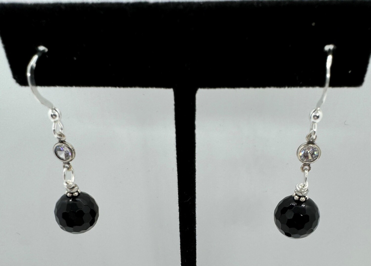 Cass Earrings Black Onyx and CZ
