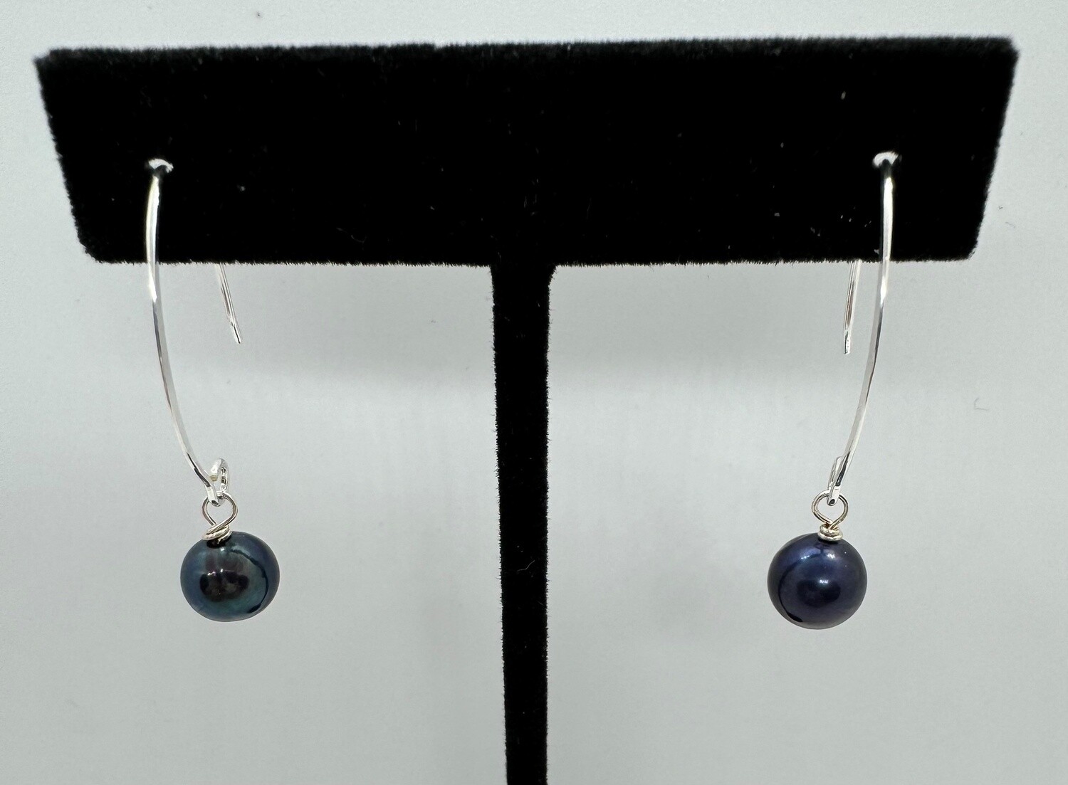 Cass Earrings Purple Freshwater Pearls