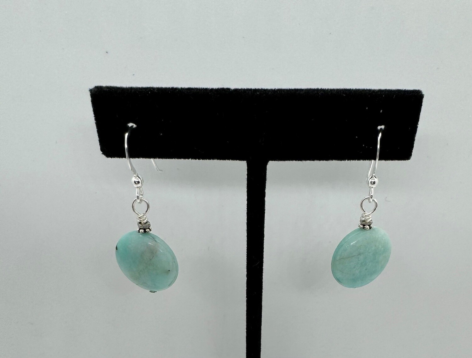 Cass Earrings Amazonite Coins