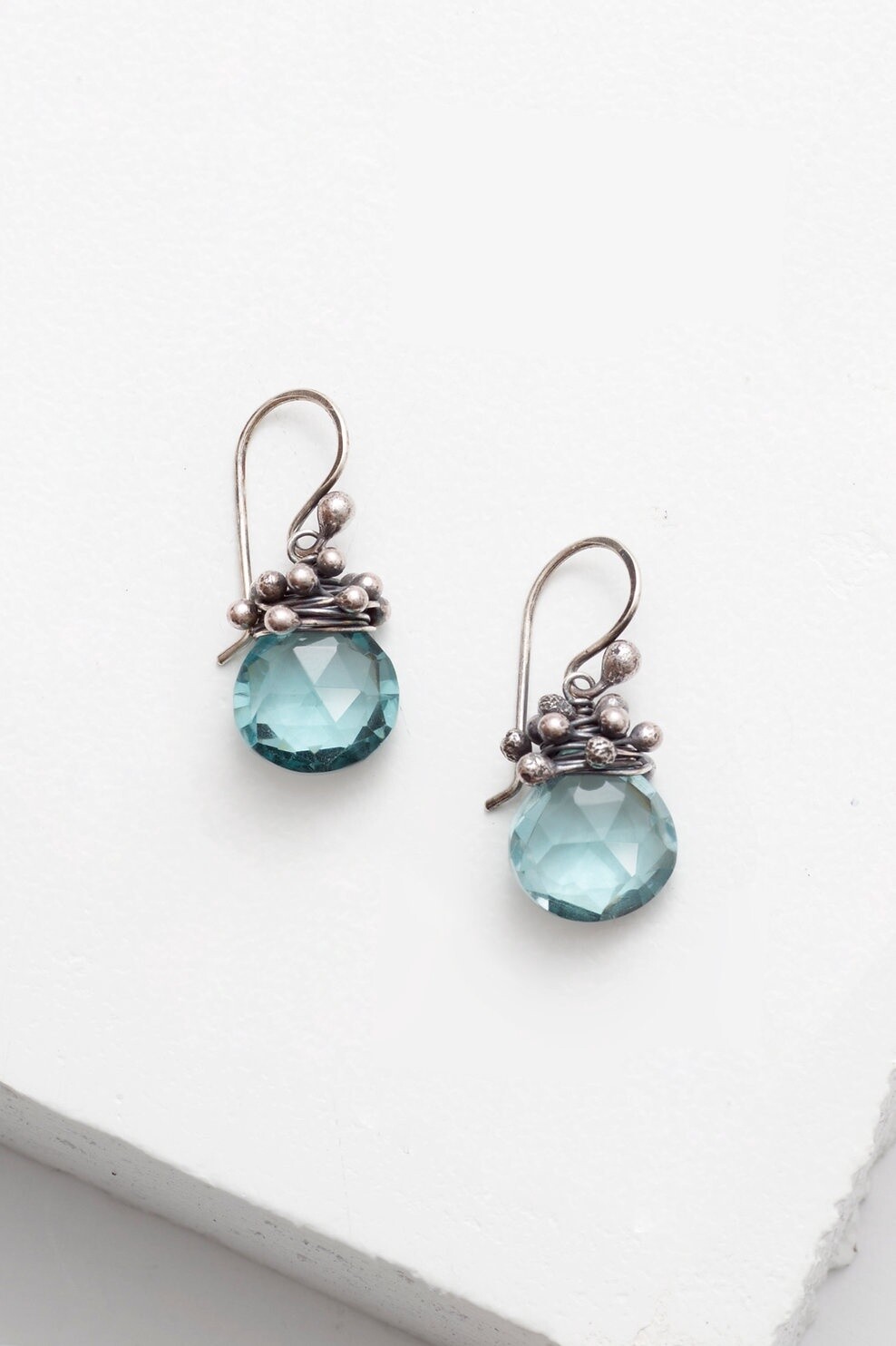 Zuzko Earrings &quot;Swarm&quot; Aqua Quartz