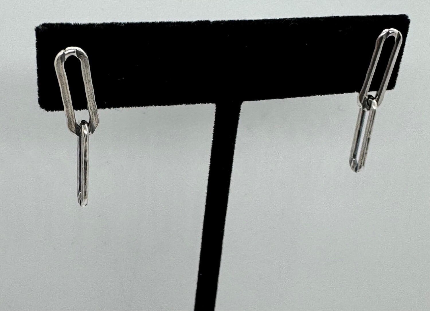 Zuzko Earrings Sterling Silver Paper Clip Studs