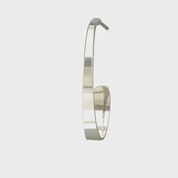 Steel Earrings Post Large Hoop