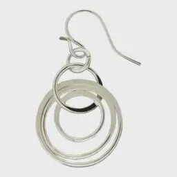 Steel Earrings Silver Hoops