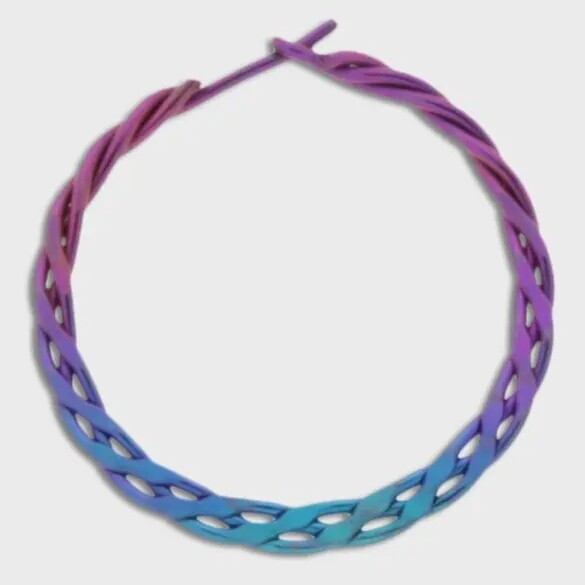 Steel Earrings Colorful Hoops Niobium Small