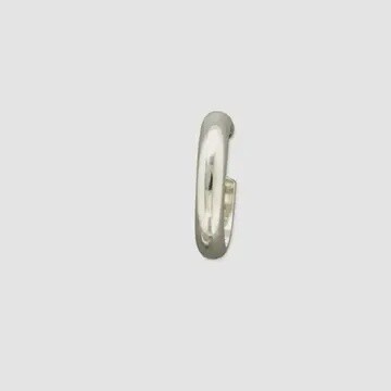 Steel Earrings Post Silver Hoops