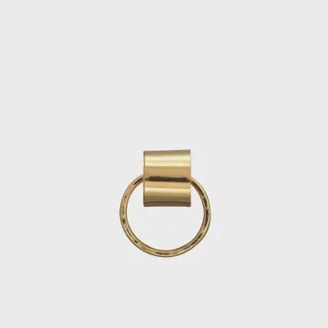 Steel Earrings Wide Gold Hoop posts w/Gold Hoop