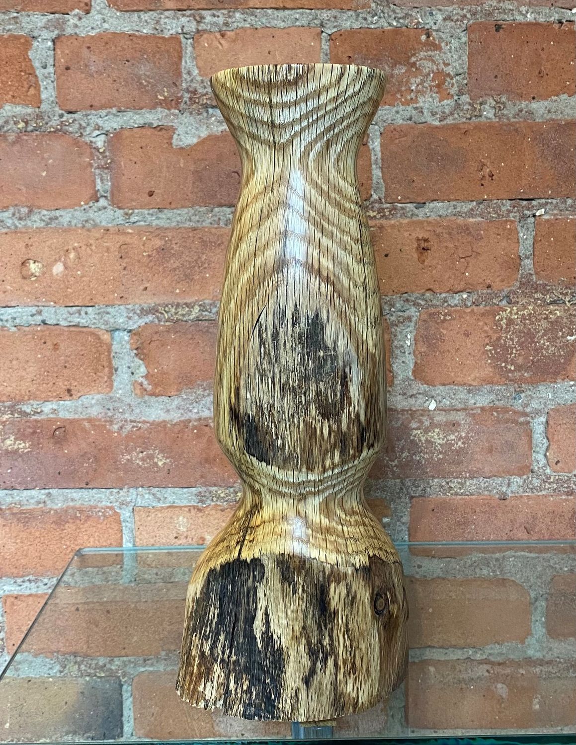 On The Edge Emerging Vase Red Oak