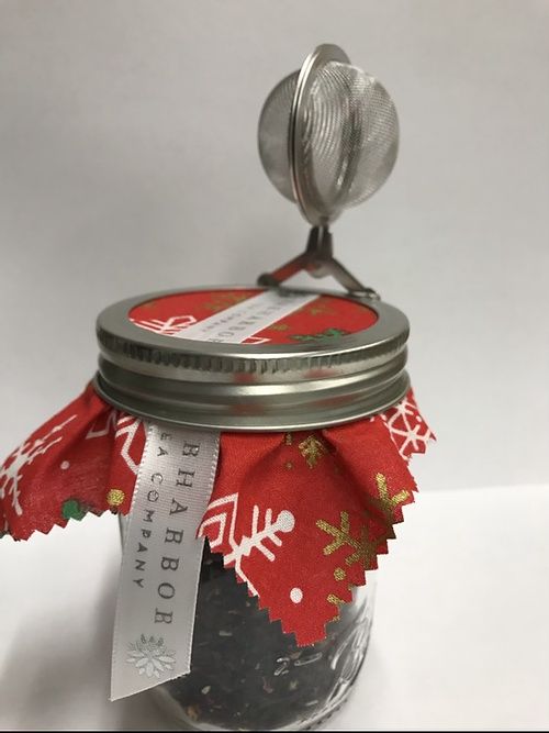 Bar Harbor Tea Downeast Breakfast Loose Tea/Mason Jar with Free Infuser