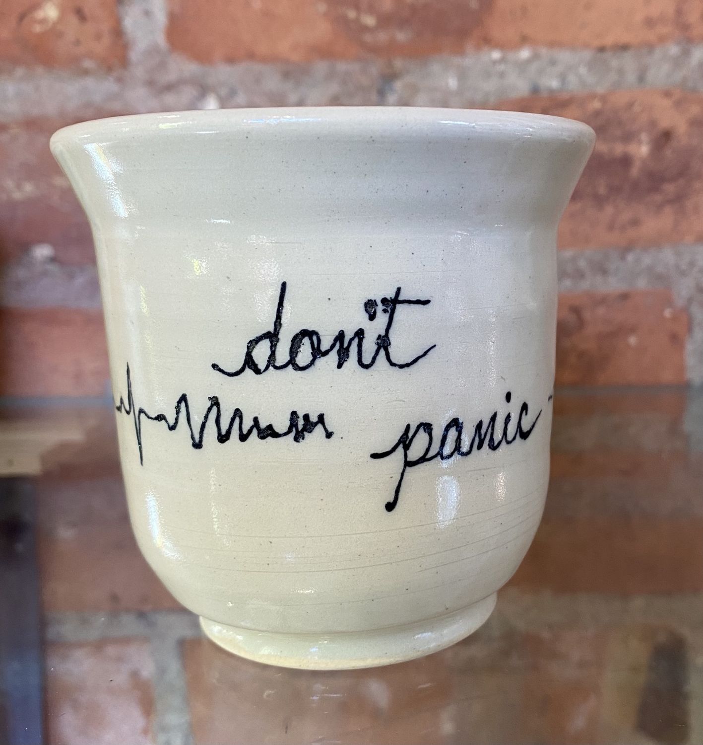 Johnson Tumbler Mug Don&#39;t Panic &quot;EKG&quot;
