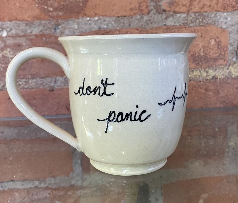 Johnson Mug Don&#39;t Panic w/EKG