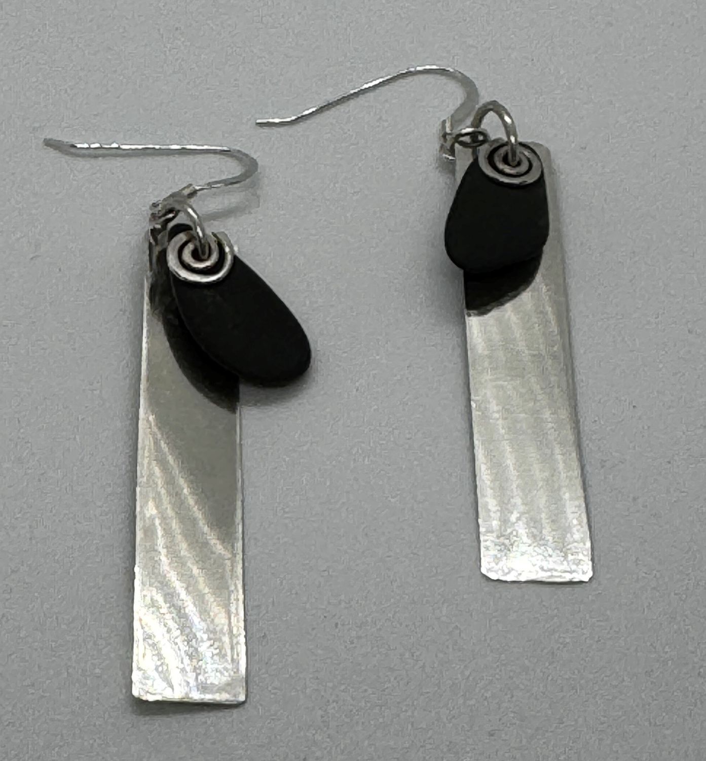 Blue Quarry Earrings Forged Long