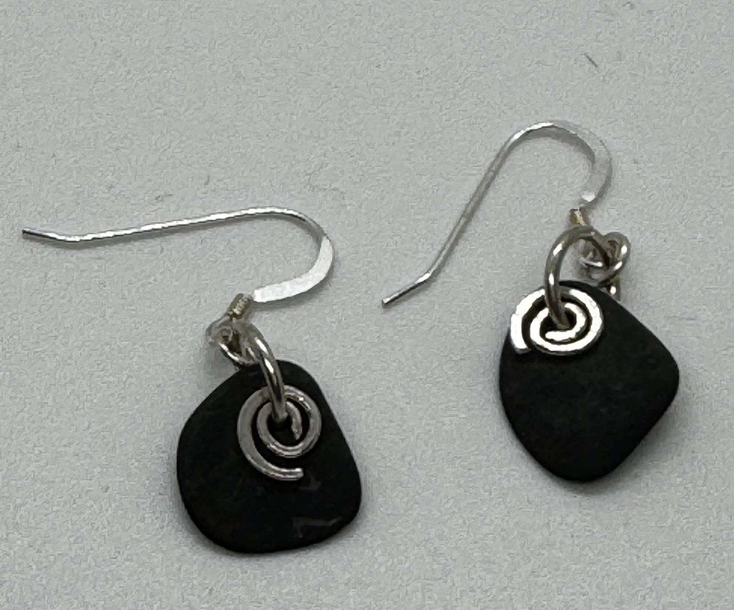Blue Quarry Earring Simple Spiral Bronze Small