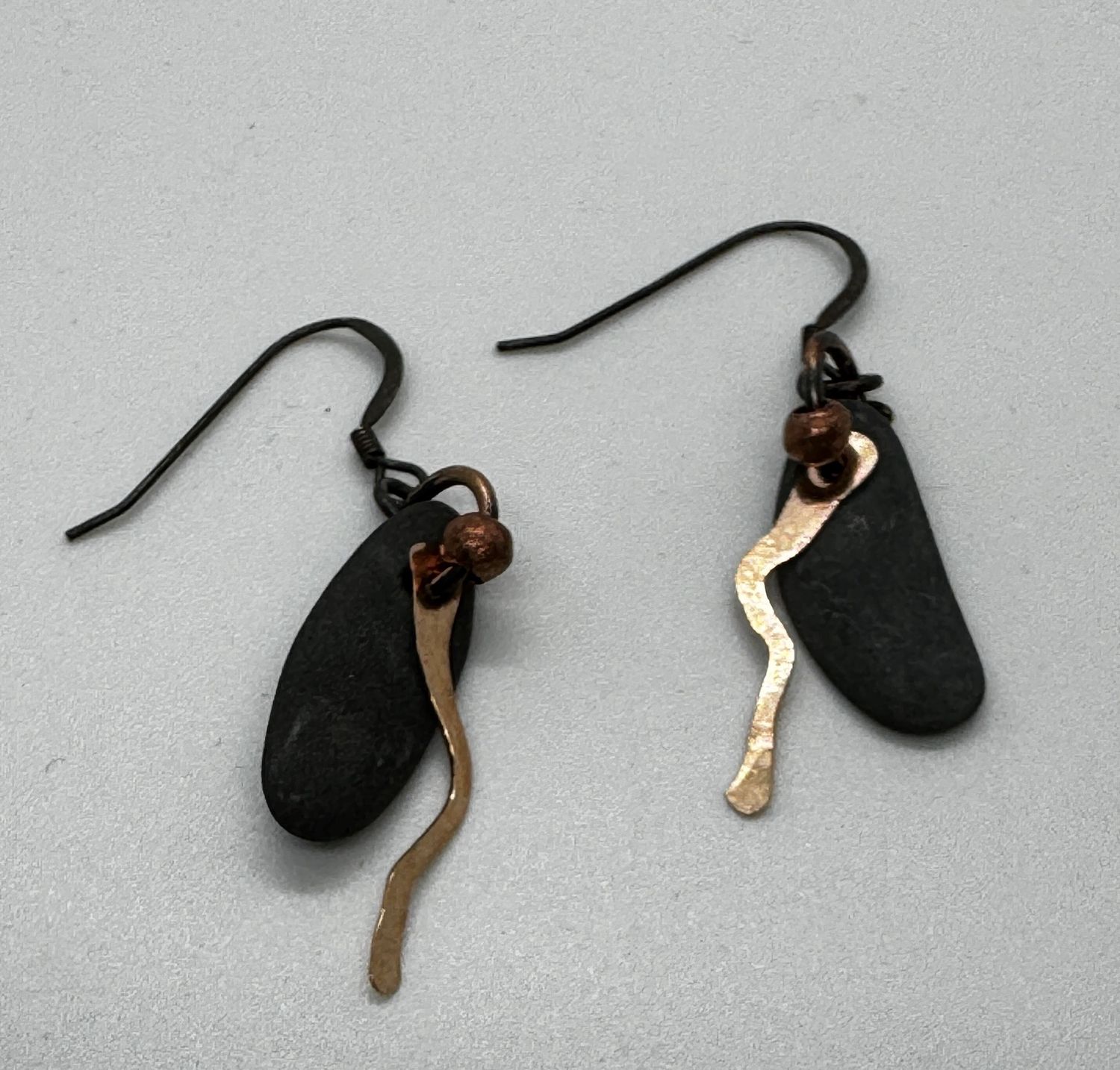 Blue Quarry Earrings Small Lake Bronze