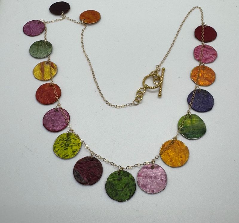 Turning Leaf Disk Necklace Seasons Variety