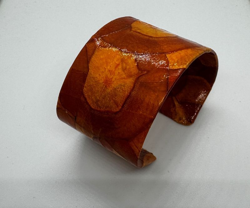 Turning Leaf Parchment Cuff Carrot